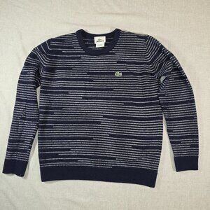 Lacoste Wool Boys Sweater - Blue + White